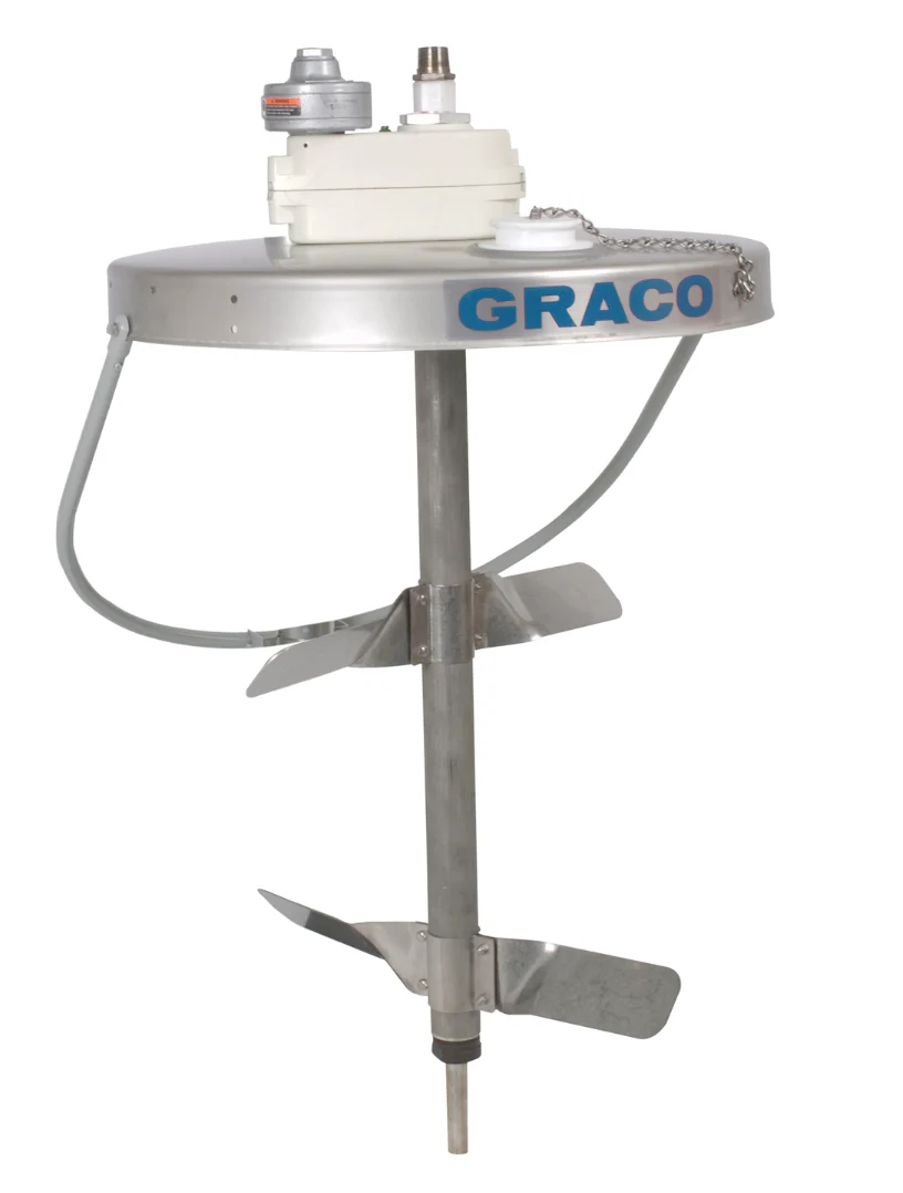 Graco 238157 Heavy Duty Back-Geared Drum Agitator, air driven, 1/2 HP, 32 inches (81.25 cm) tall. Drum Cover (238283) and Siphon Kit (238250) not included - Ysert