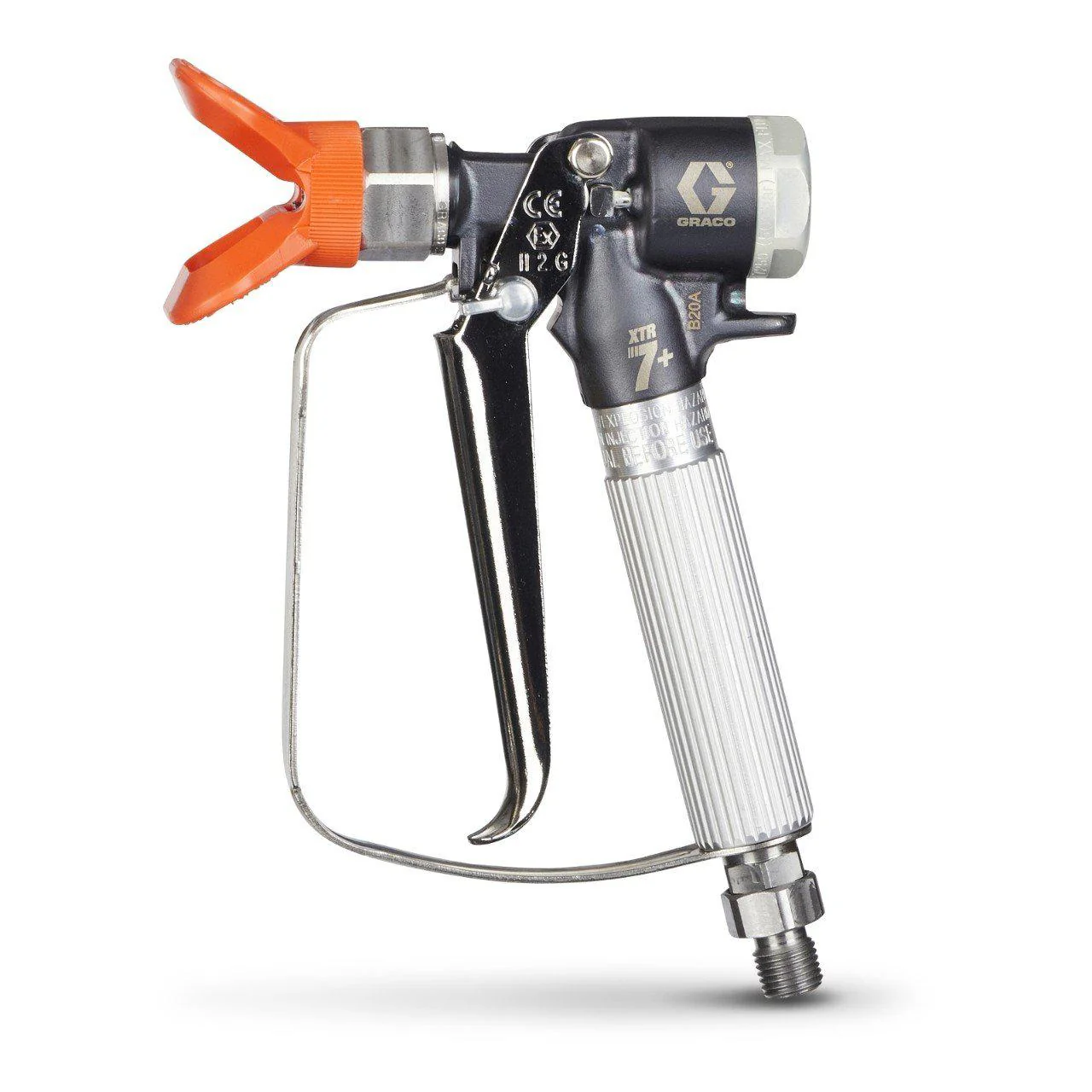 Graco XTR7+ Airless Spray Gun, Round Handle, 4-Finger Trigger, Flat Tip - Ysert