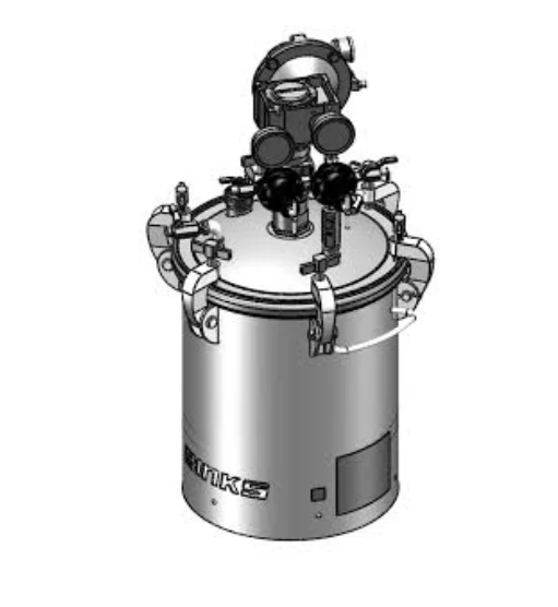 Binks 183G 5 Gallons ASME Galvanized Carbon Steel Pressure Tank - Double Regulated w/ Extra Sensitive Regulator & No Agitator - Ysert