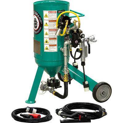 Pirate Brand 121-0510-A-EDC 12 DVC Electric Pressure Release System 150 PSI 0.5 CU. FT. Portable Abrasive Blast Pot / Sandblast Machine - Ysert