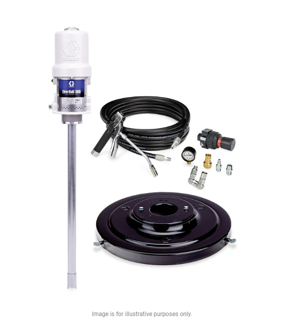 Graco 220170 Fire-Ball® 300 Series 15:1 120 Lb. (54 Kg) Grease Pump - Stationary Pail Dispenser Package - Ysert