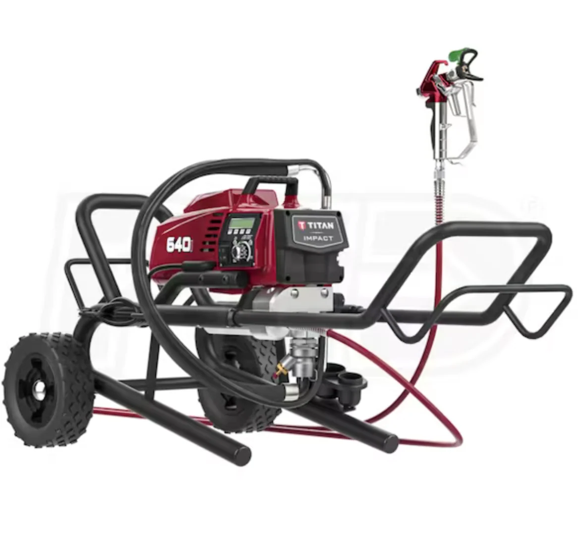 Titan 2419039 Impact 640I 3300 PSI 0.70 GPM Electric Low Rider Airless Sprayer w/ Gun, Hose & Tip - Ysert