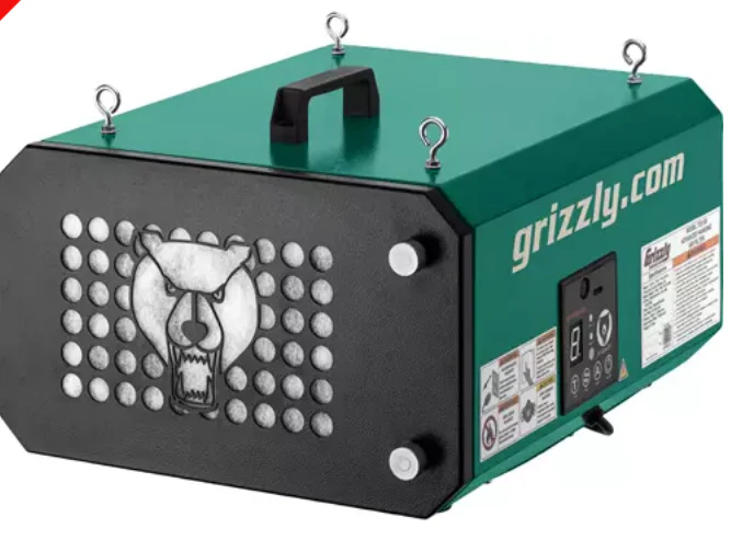 Grizzly T33150 - 3-Speed HEPA Hanging Air Filter - Ysert