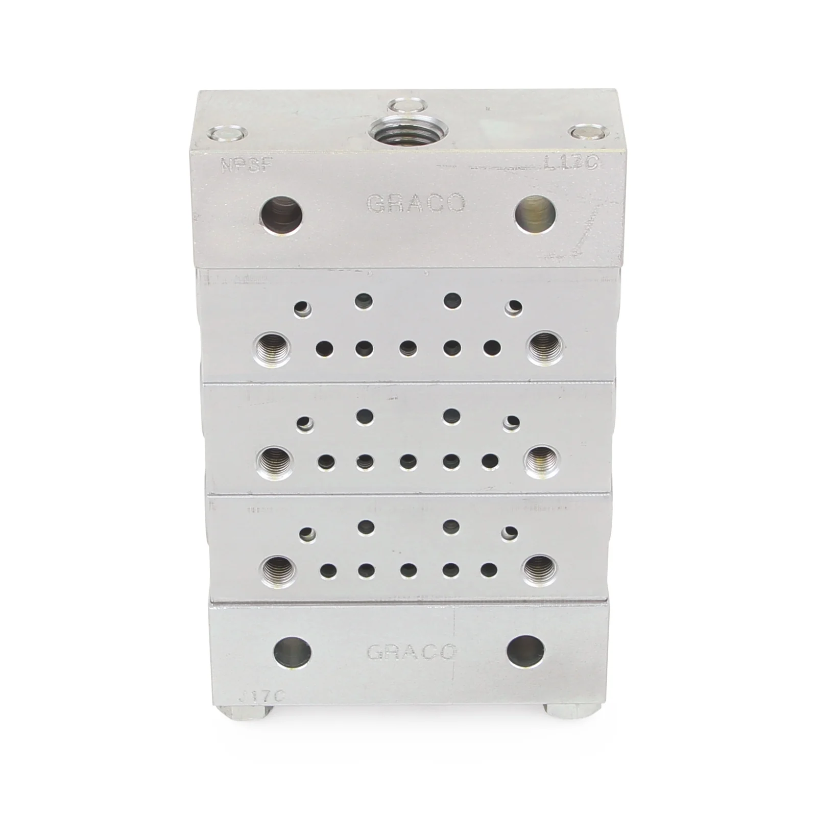 Graco Trabon® MSP Stainless Steel Divider Valve - 3 Section Base Plate Assembly, BSPP - Ysert