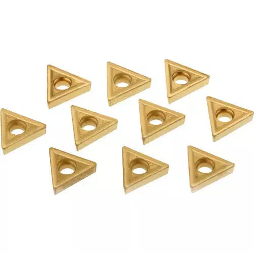 Grizzly T21588 - 60 TiN Coated Carbide Inserts w/ Chip Breaker - TCMT-21.51, 10 Pack - Ysert