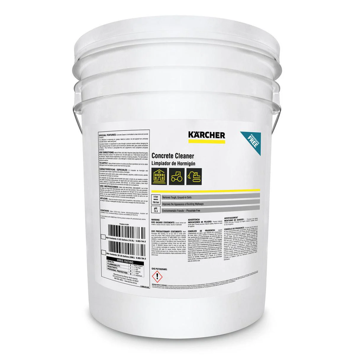 Karcher 9.803-784.0 Concrete Cleaner, 5Gal Pressure Water Detergents - Ysert