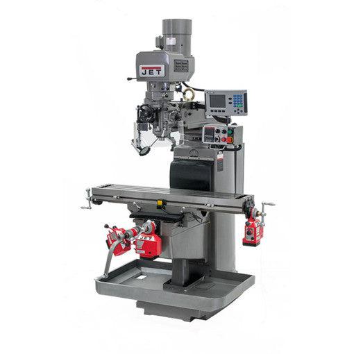 Jet Tools - JTM-1050EVS2/230 Mill With 3-Axis Acu-Rite 303 DRO (Knee) With X, Y and Z-Axis Powerfeeds and Air P - Ysert