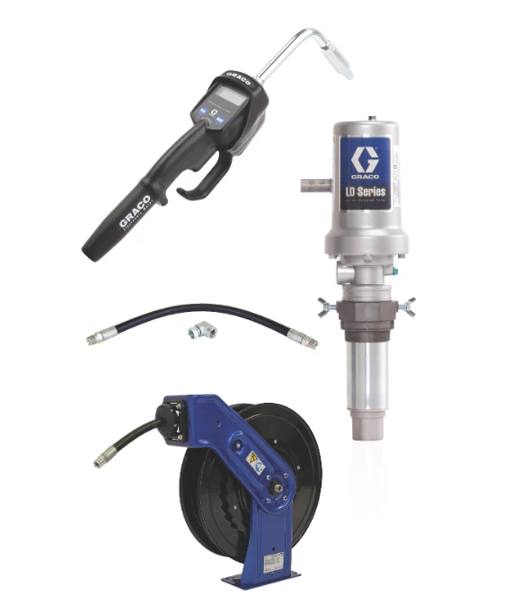 Graco 24J735 Ld Series 5:1 Tank Mount Oil Pump With Sd™ Series Hose Reel Packages - Manual Meter Type - Ysert