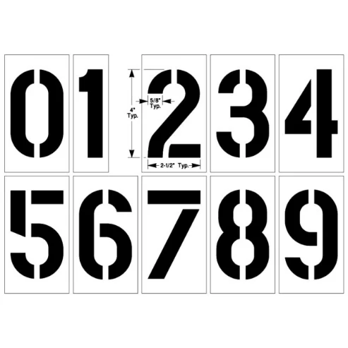 NEWSTRIPE Number Kits (1/8″ – Professional PolyTough) - Ysert