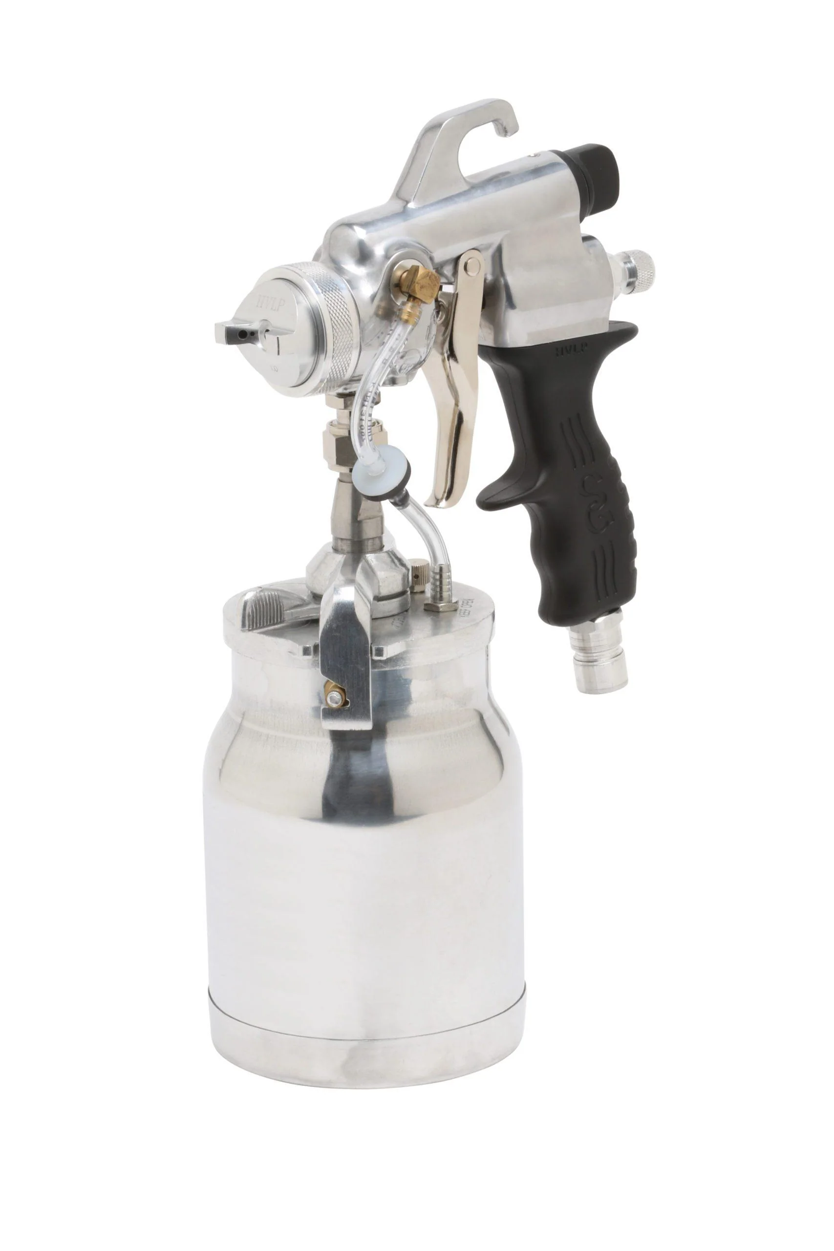 Apollo ECO 1qt. Bottom Non-Bleeder Type Metal w/ Composite Handle Gravity Spray Gun - Silver - Ysert