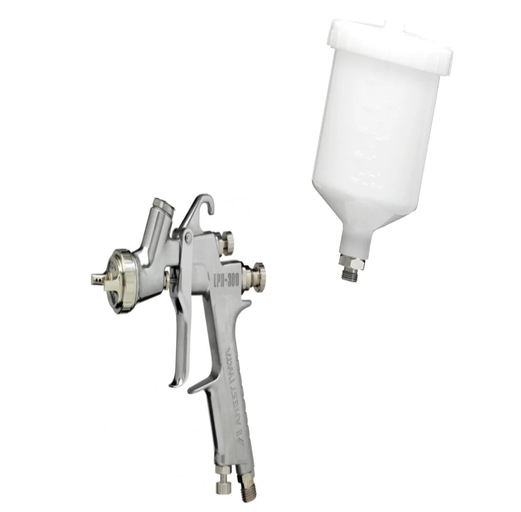 IWATA LPH300-144LV Gravity Feed HVLP Spray Gun w/ PCG600P-2 600ML Plastic Gravity Cup - Ysert