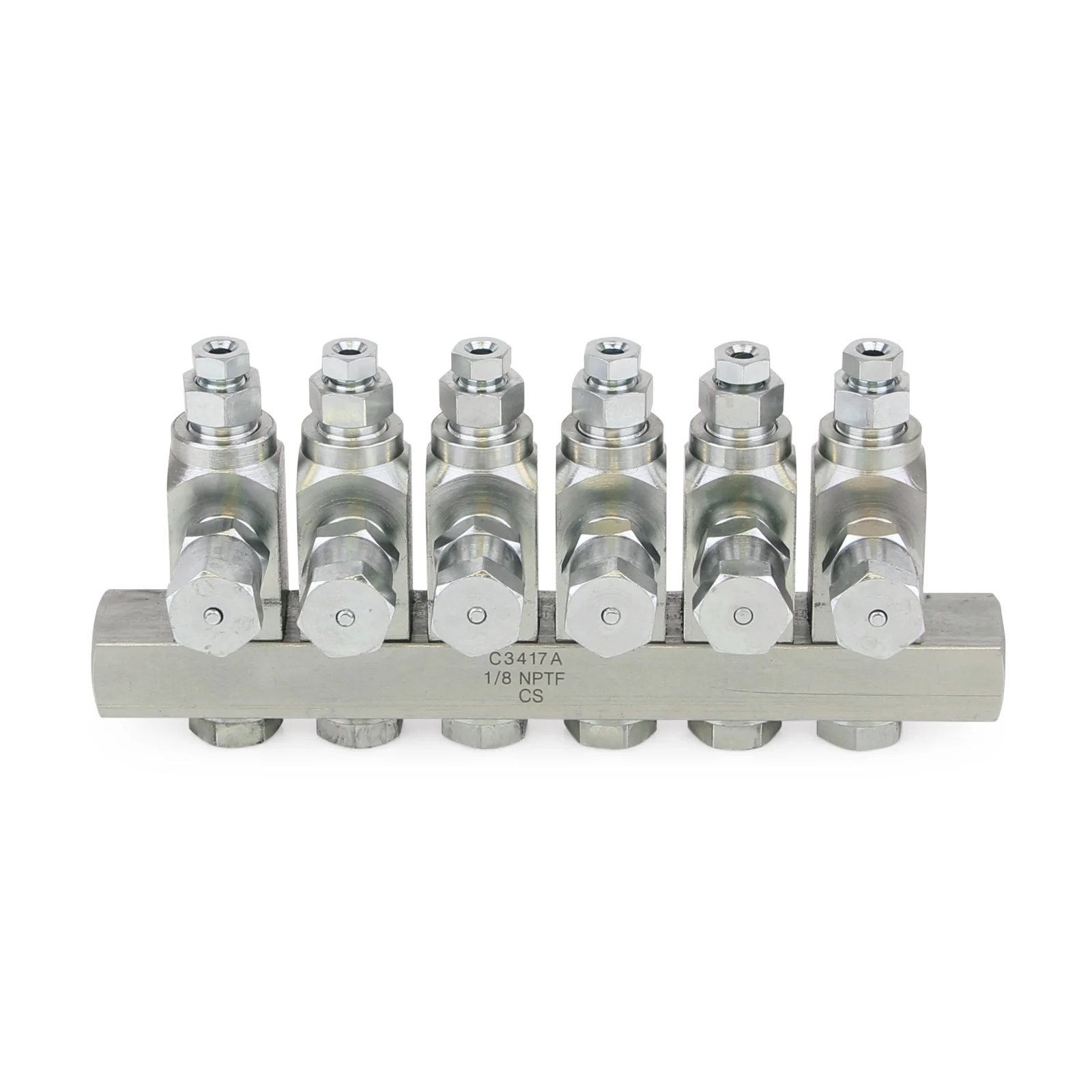 Graco GL-42™ Oil Injector, Carbon Steel, 6 Injector Manifold, 1/8 BSPP x 6 mm - Ysert