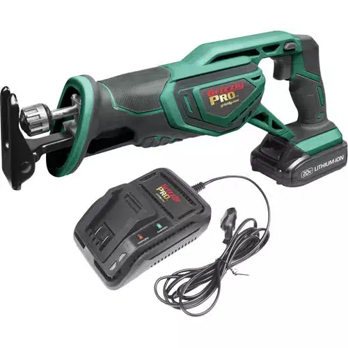 Grizzly PRO T30294X1 - 20V Reciprocating Saw Kit with Li-Ion Battery & Charger - Ysert