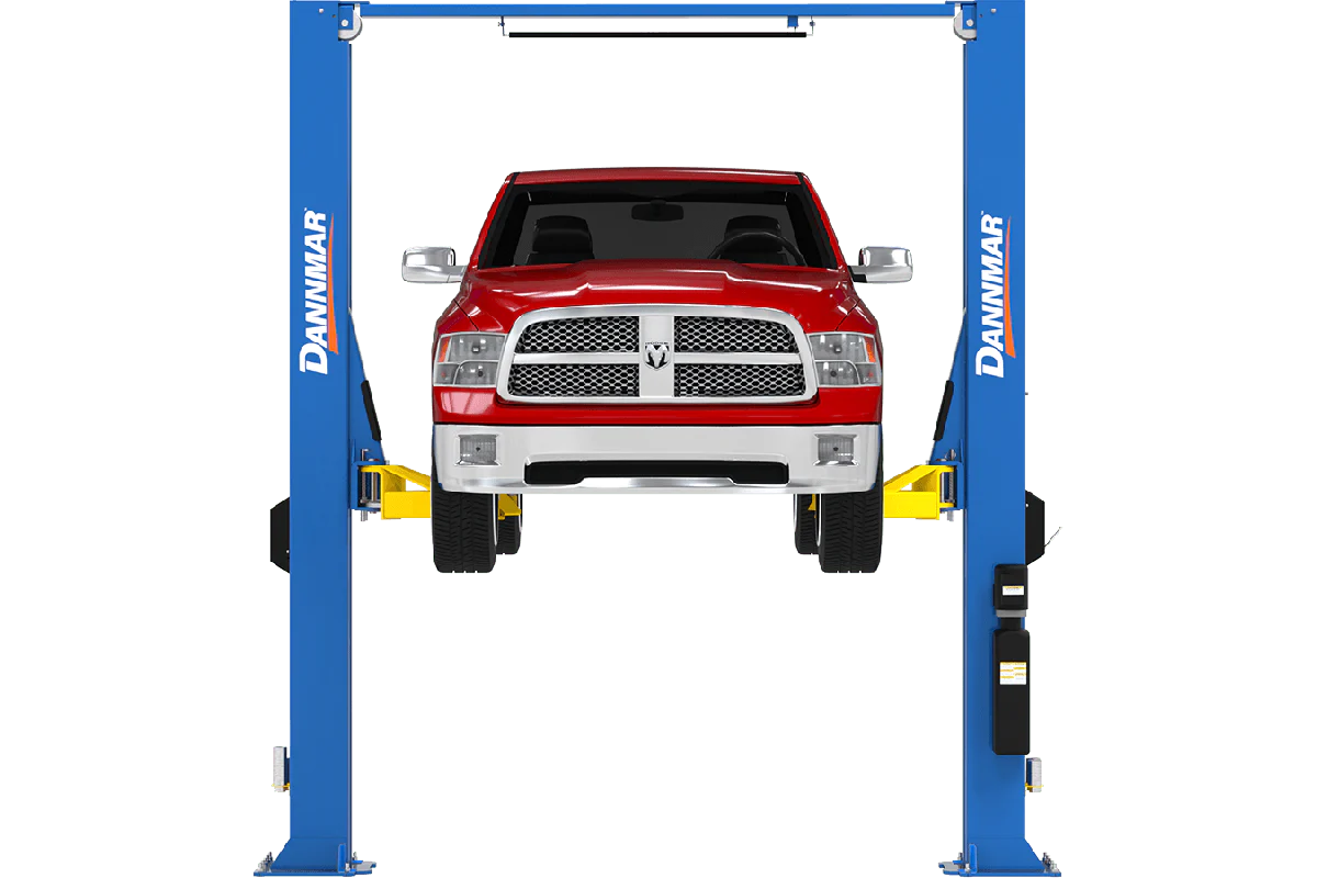 Dannmar D2-12C 12,000-lbs. Capacity Heavy-Duty Two-Post Lift / Symmetric Clearfloor / Triple-Telescoping Low-Pro Arms - Ysert
