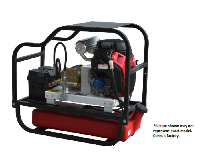 Pressure-Pro Heavy-Duty HDC Series 5000 PSI @ 5.5 GPM General Pump V-Belt Drive Honda Gas Engine Cold Water Pressure Washer - Polychain - Ysert
