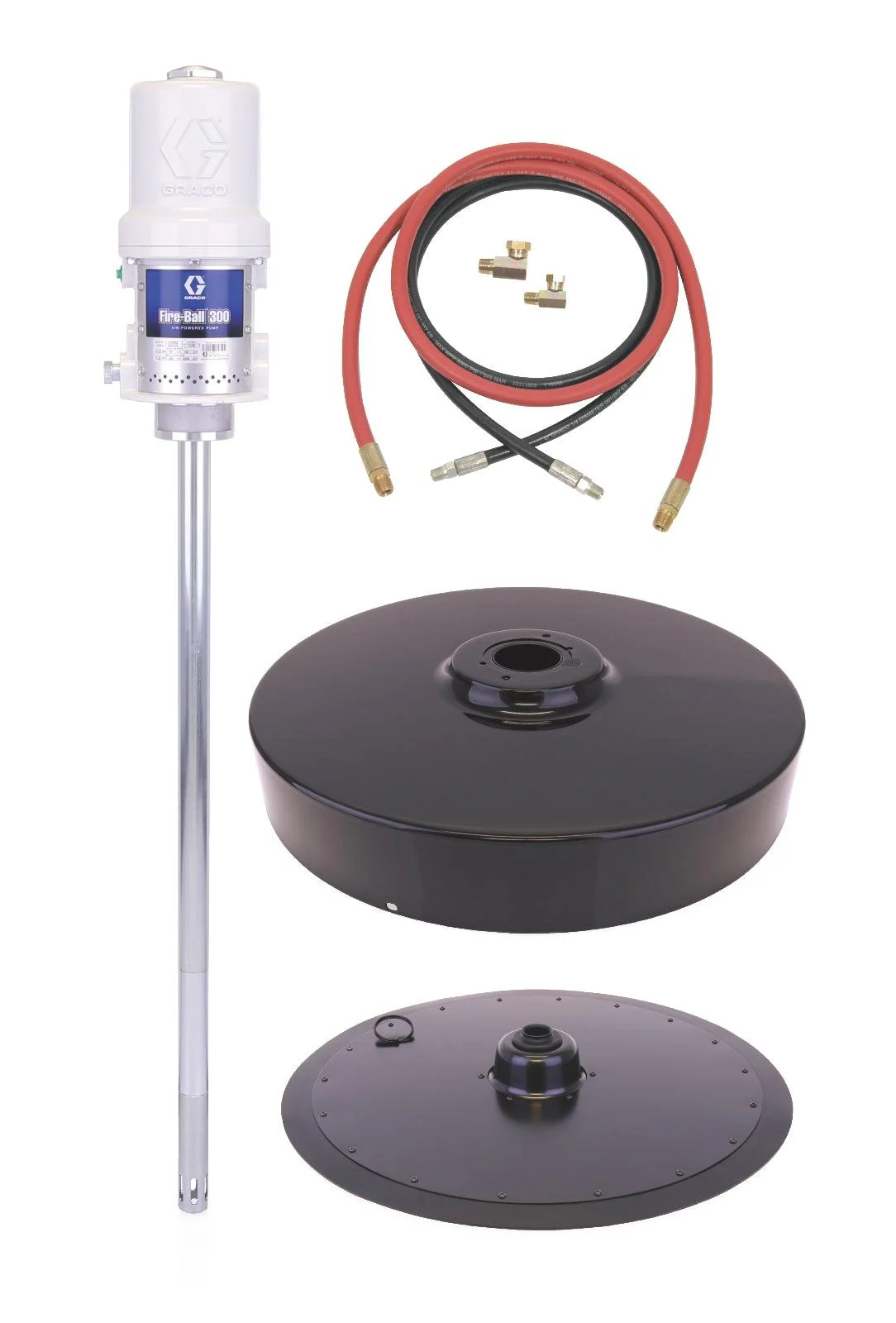 Fire-Ball® 300 Series 50:1 400 lb. (181 kg) Grease Pump - Stationary Supply CE Package - Ysert