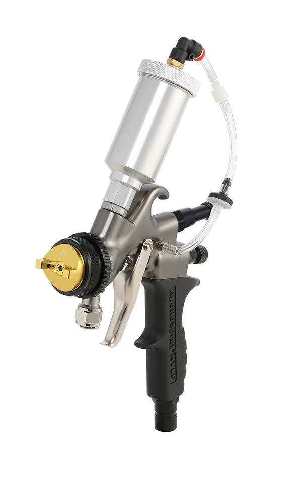 Apollo 7700 Non-Bleeder Metal w/ Composite Handle Matte Bronze HVLP Spray Gun w/ 90 CC Gravity Type Cup - Ysert