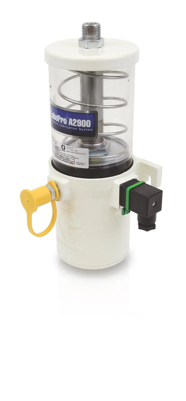 Graco LubePro™ A2900 Vertical Grease Pumps, 1 lb. (0.45 kg) Reservoir, Normally Closed, Low Level - NPT - Ysert