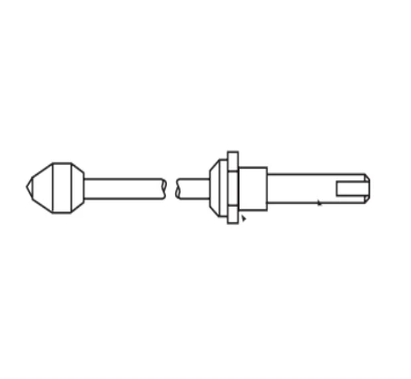 Binks 47-25900 259 Fluid Needle Valve Assembly w/ Locknut - Ysert