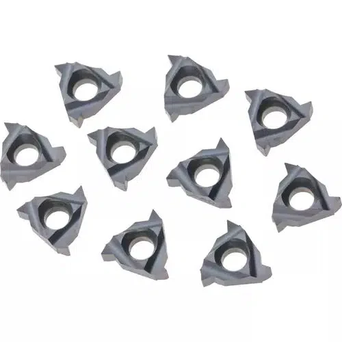 Grizzly H8353 - Carbide Inserts 08 IR A 60 for Stainless, Aluminum, Cast-Iron, pk. of 10 - Ysert