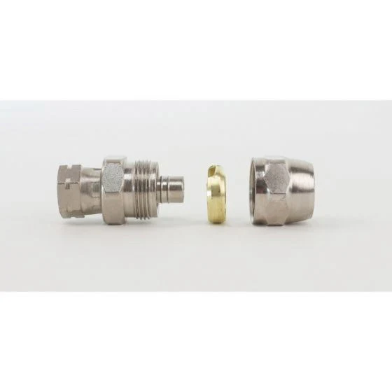 DevilBiss® P-HC-4528 Reusable Straight Hose Connector, 1/4 in FNPS - Ysert