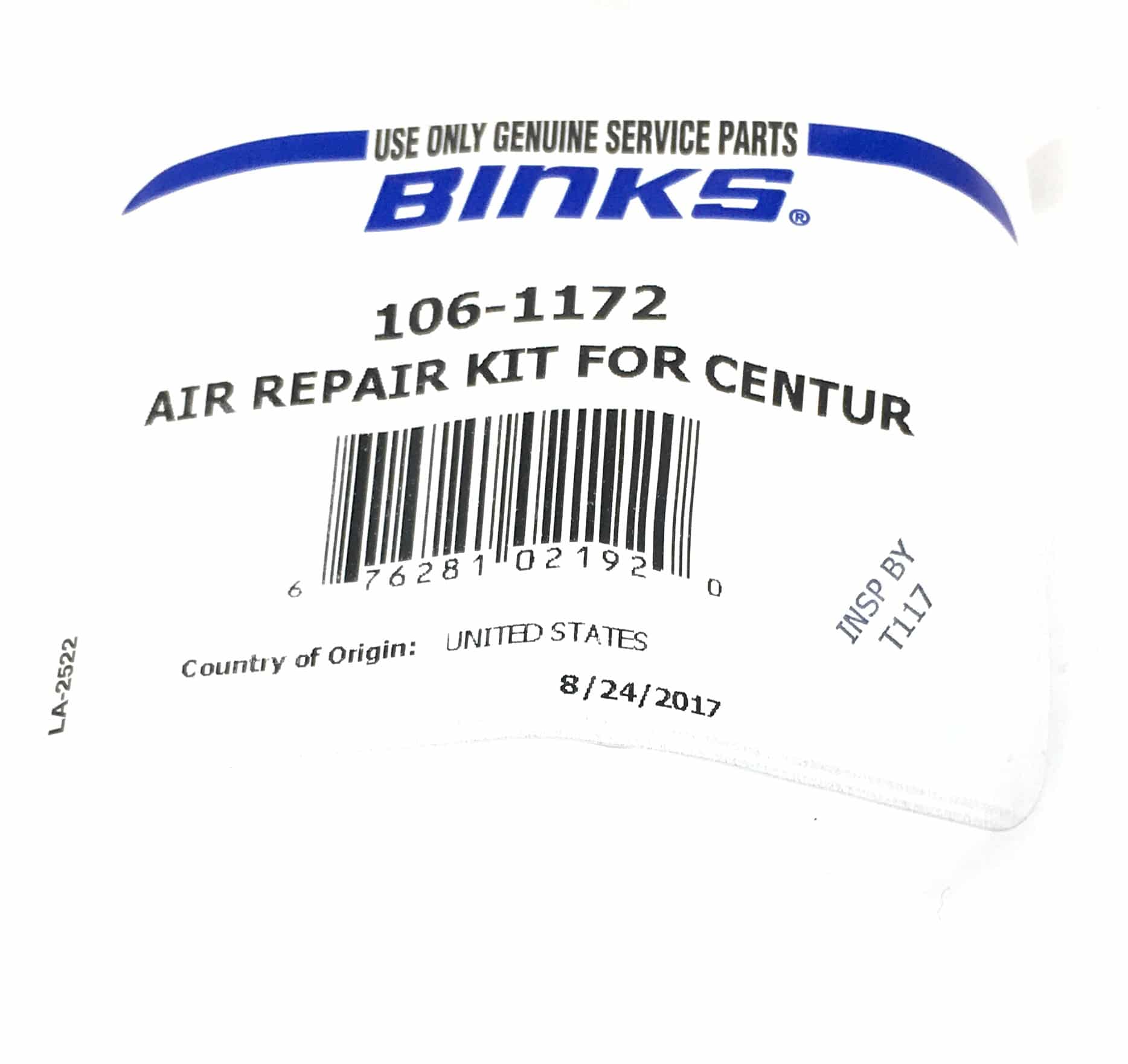 Binks 106-1172 Air Repair Kit for Century - Ysert