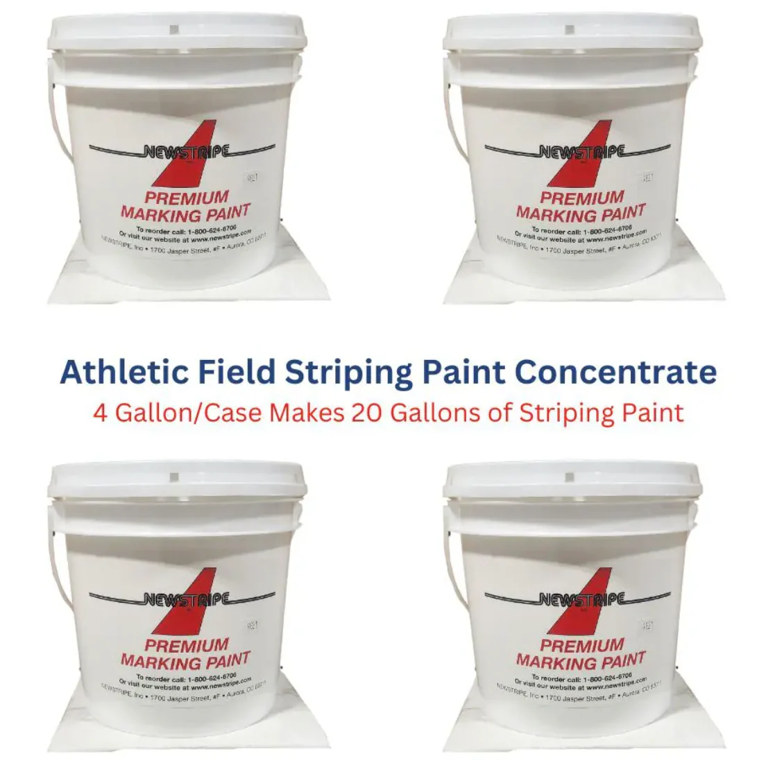 Newstripe 10002550 Athletic Field Striping Paint Concentrate 4 Gallon/Case - Ysert