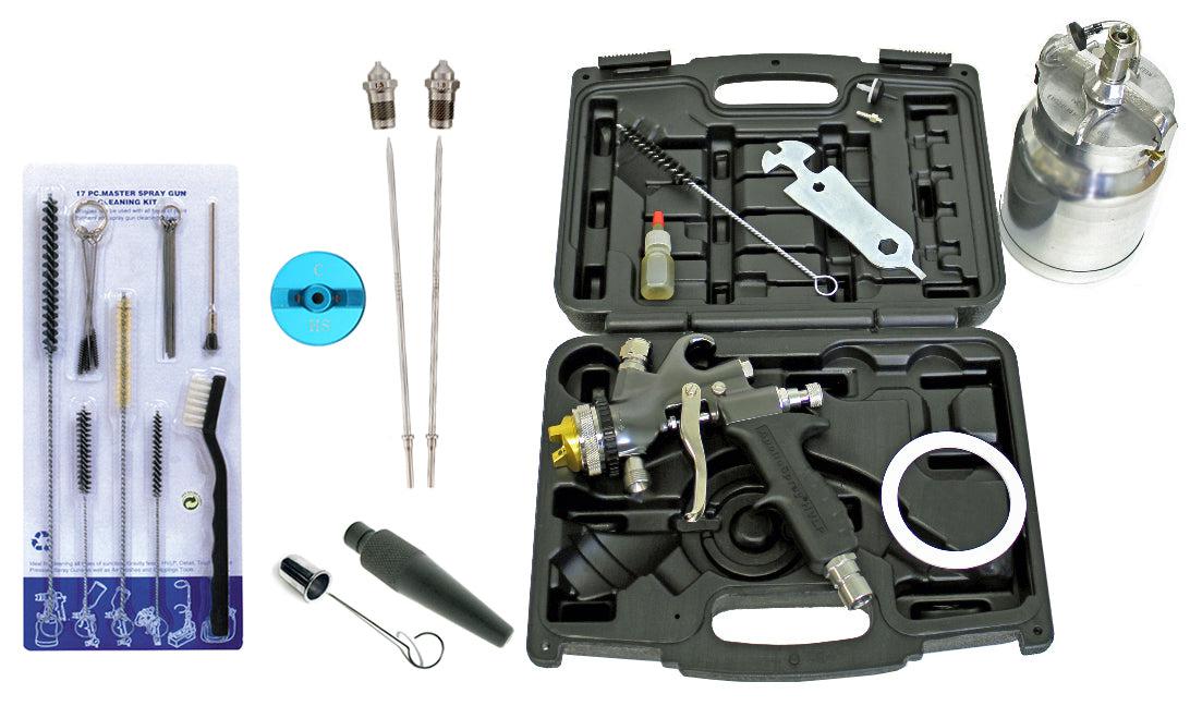 Apollo Power-5 VS+ 5-Stage 120V HVLP Paint Sprayer w/ 32' Air Flex Hose  A7700GT-600 Spray Gun & PLUS Accessories - Green - Ysert