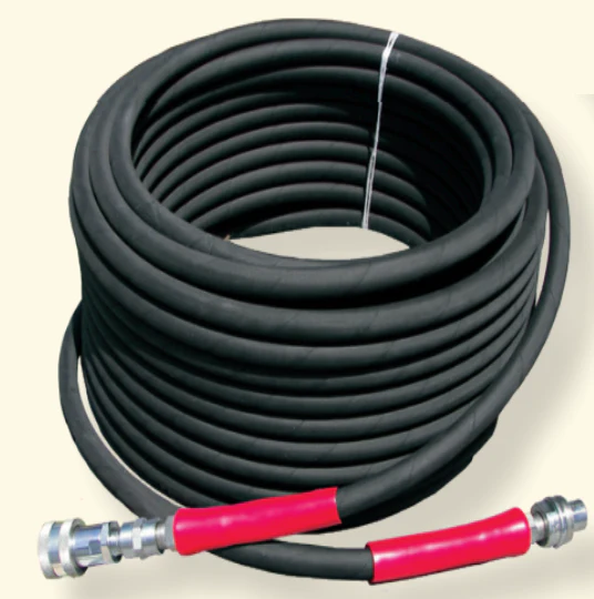 Pressure Pro 2-Wire 7400 PSI High Pressure Hose w/ 10K Quick Connects - Black - Ysert