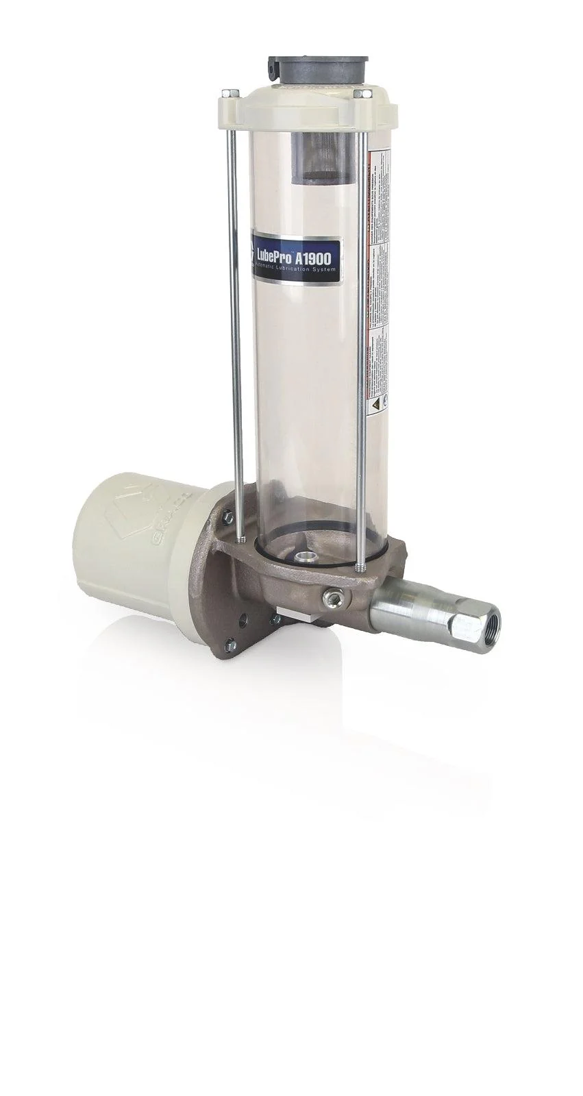 Graco LubePro™ A1900 Horizontal Oil Pump, 2 L Reservoir, Normally Open, Low Level - NPT - Ysert