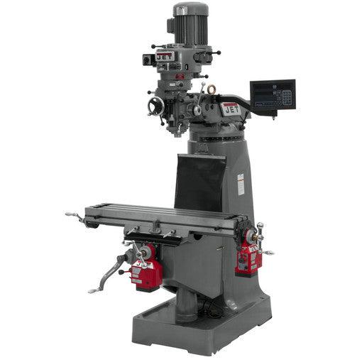 Jet Tools - JTM-2 Mill With 3-Axis Newall DP700 DRO (Quill) With X and Y-Axis Powerfeeds - Ysert