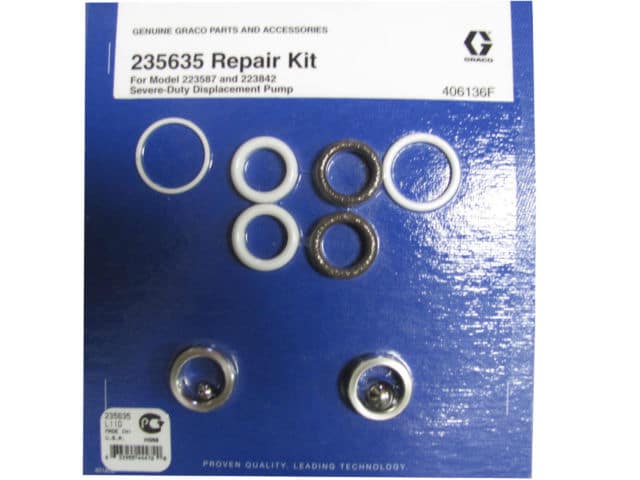 Graco 235635 Repair Kit w/ Leather & Teflon Packings Stainless Steel - Ysert