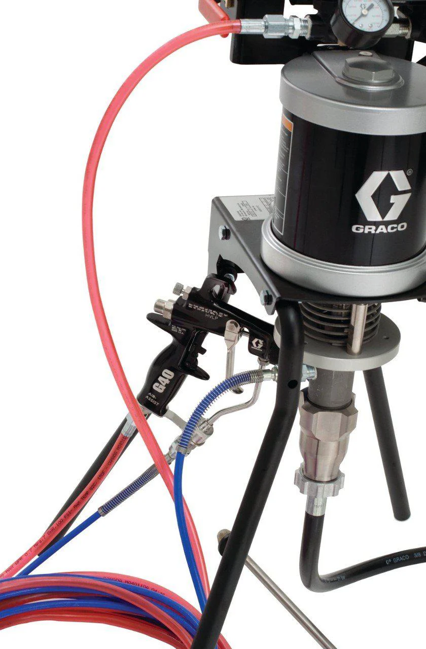 Graco 24F151 15:1 Merkur 1500 PSI @ 0.4 GPM Air-Assisted Airless Sprayer - Stand Mount - Ysert