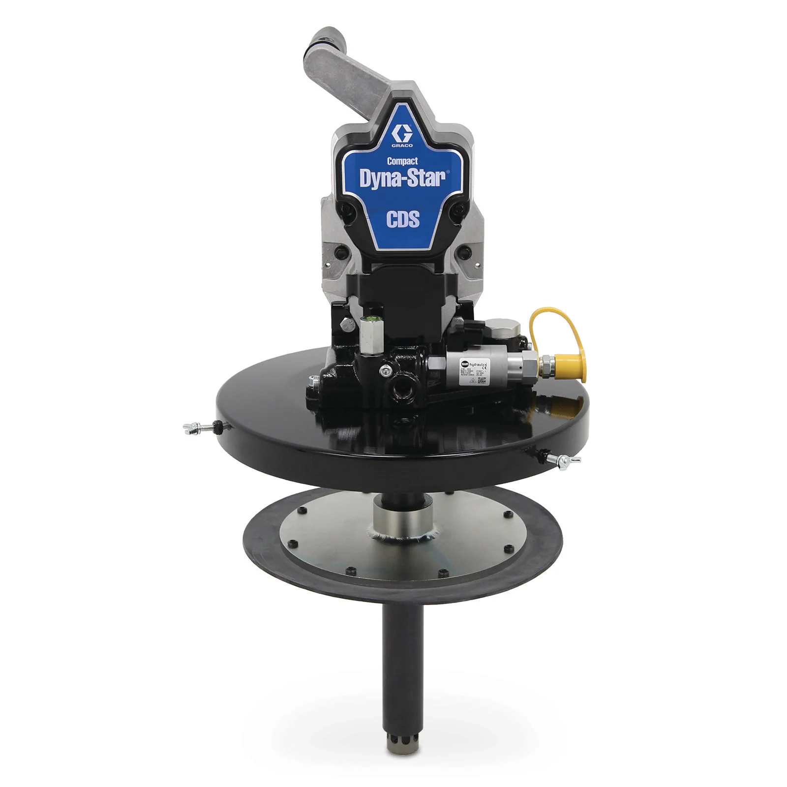 Graco Compact Dyna-Star® 24 VDC 35 lb Oil or Grease Bucket Kit, Vent-Valve Pump, Lifting Handle, Pressure and Low-Level Switch - Ysert