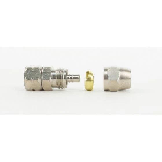 DevilBiss® P-HC-4543 Reusable Straight Hose Connector, 3/8 in FNPS - Ysert