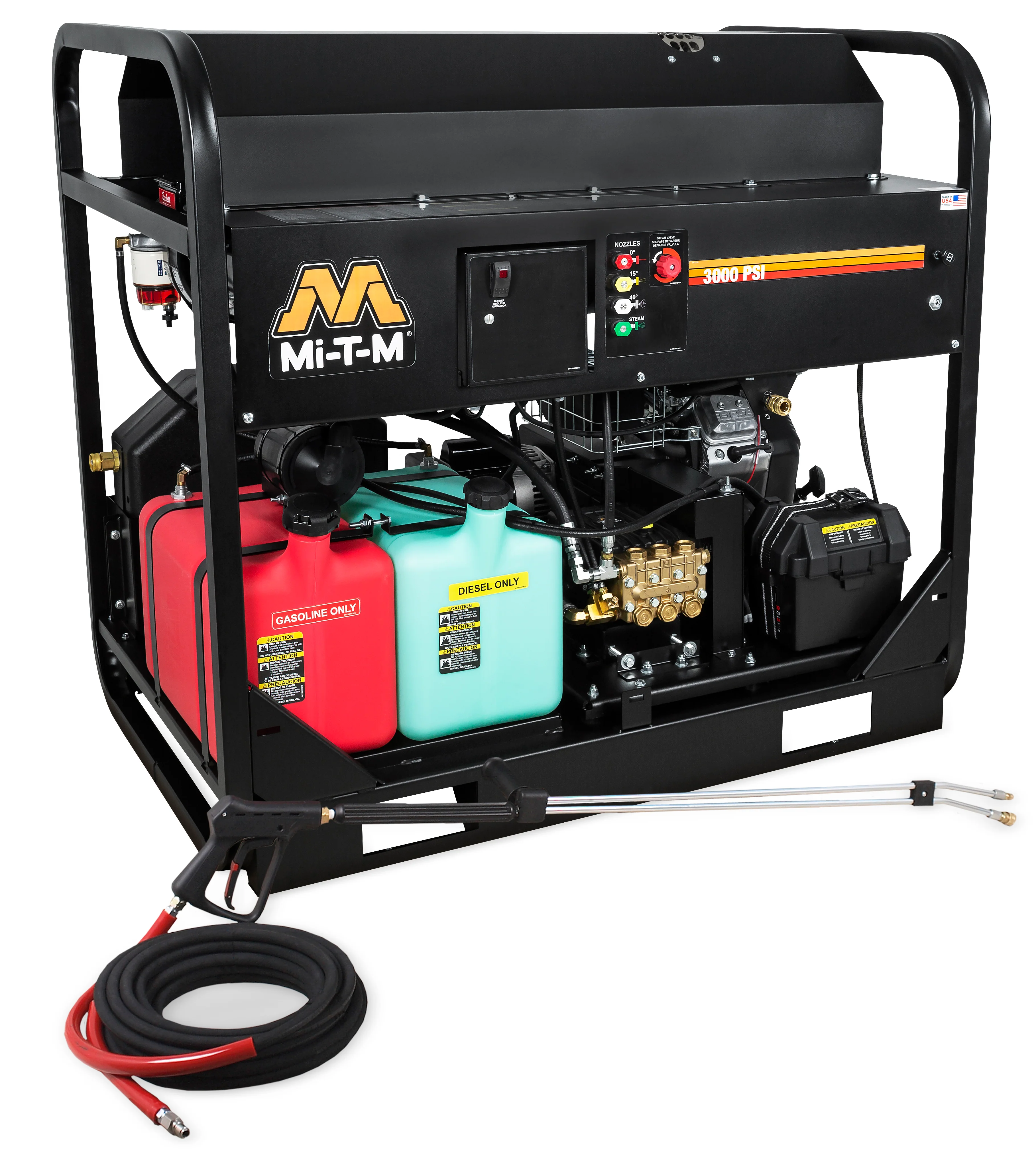 Mi-T-M HS Series Hot Water Gasoline/Diesel Belt Drive Pressure Washer Power Washer - Skid Frame, Hot Water, Belt Drive - Ysert