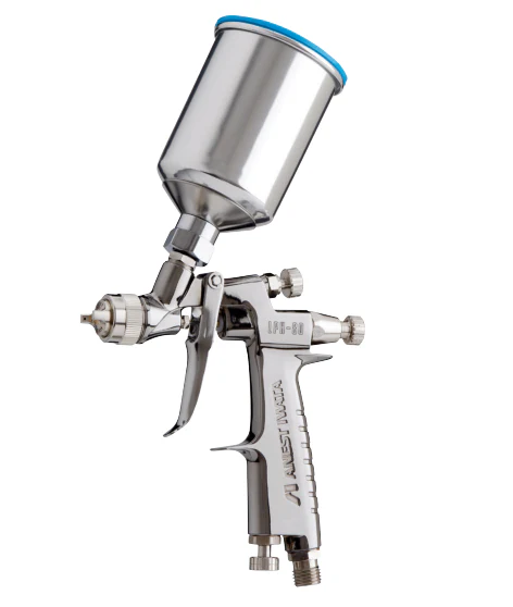 IWATA LPH80-104G Compact HVLP Gravity Spray Gun - 1.0 MM (Wide Fan) w/ PCG2D1 150ml Aluminum Gravity Cup - Ysert