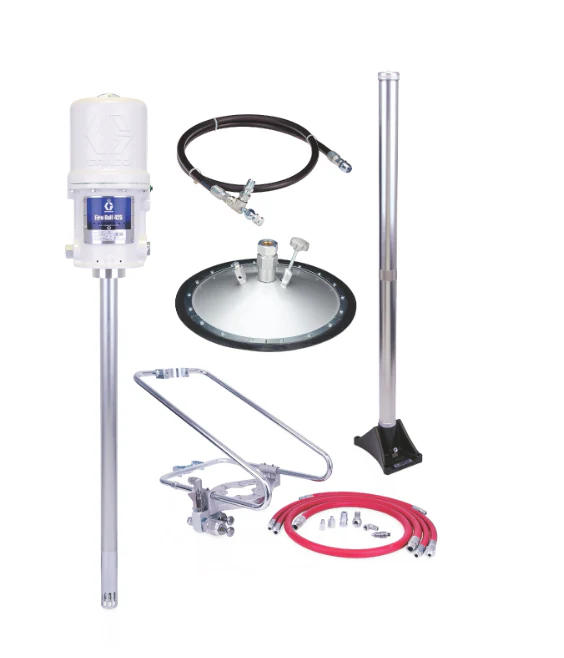 Graco 226018 Fire-Ball® 425 Series 50:1 400 Lb. (181 Kg) Grease Pump - Stationary Supply Topper-Inductor Package - Ysert