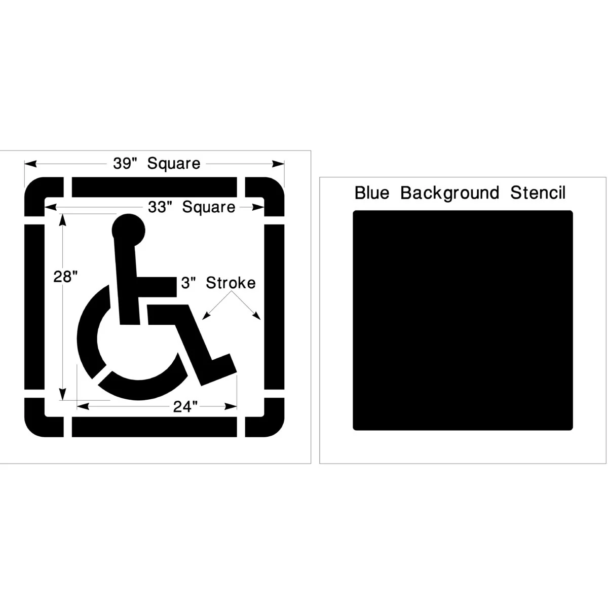 NEWSTRIPE Federal Handicap with Border and Background - 1/8 inch - Ysert