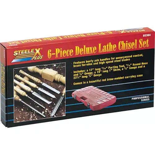 Steelex Plus D2304 - 6 Pc. Deluxe HSS Lathe Chisel Set - Ysert
