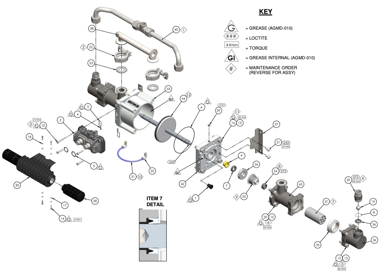 Binks - 0115-010037-K2 POPPET ASSEMBLY KIT - 1 PUMP - Ysert