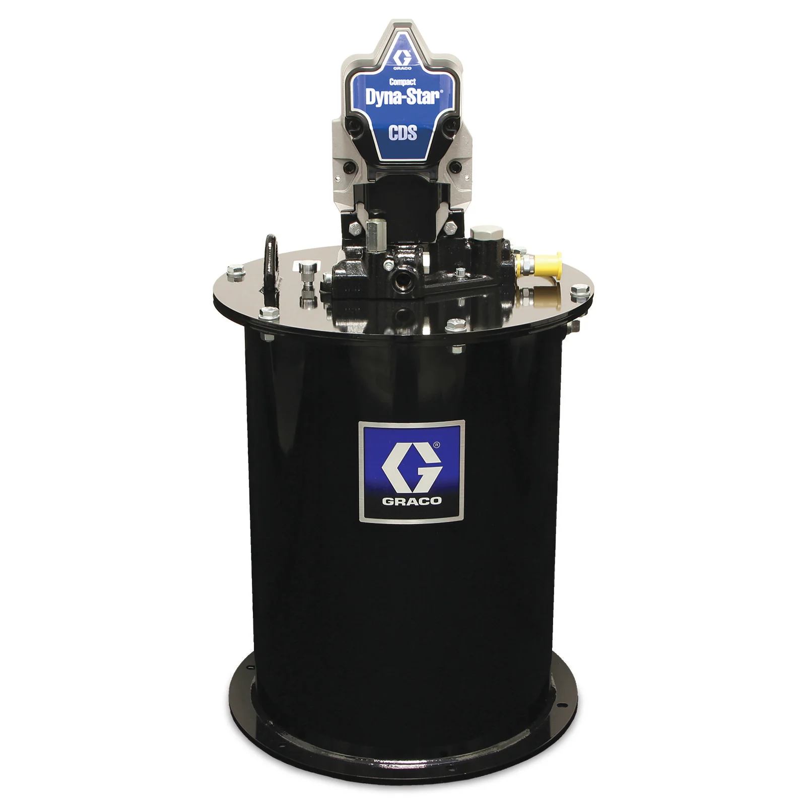 Graco Compact Dyna-Star® 24 VDC Grease Pump and 60 lb Reservoir, Follower Plate, Low-Level Switch - Ysert