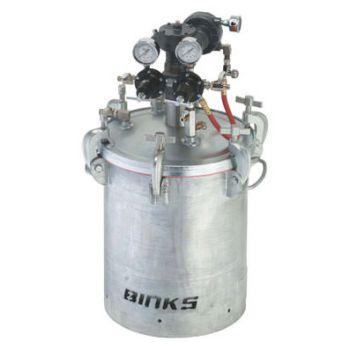Binks 183S 5 Gallons ASME Stainless Steel Pressure Tank - Double Regulated & No Agitator - Ysert