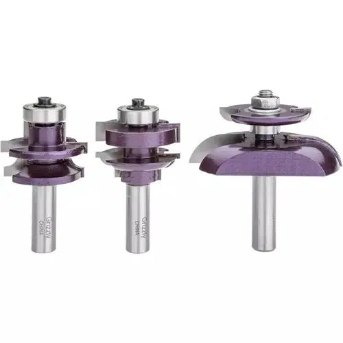 Grizzly H5564 - Quarter Bead Panel Bit 3 Pc. Set w/ Undercutter, 1/2