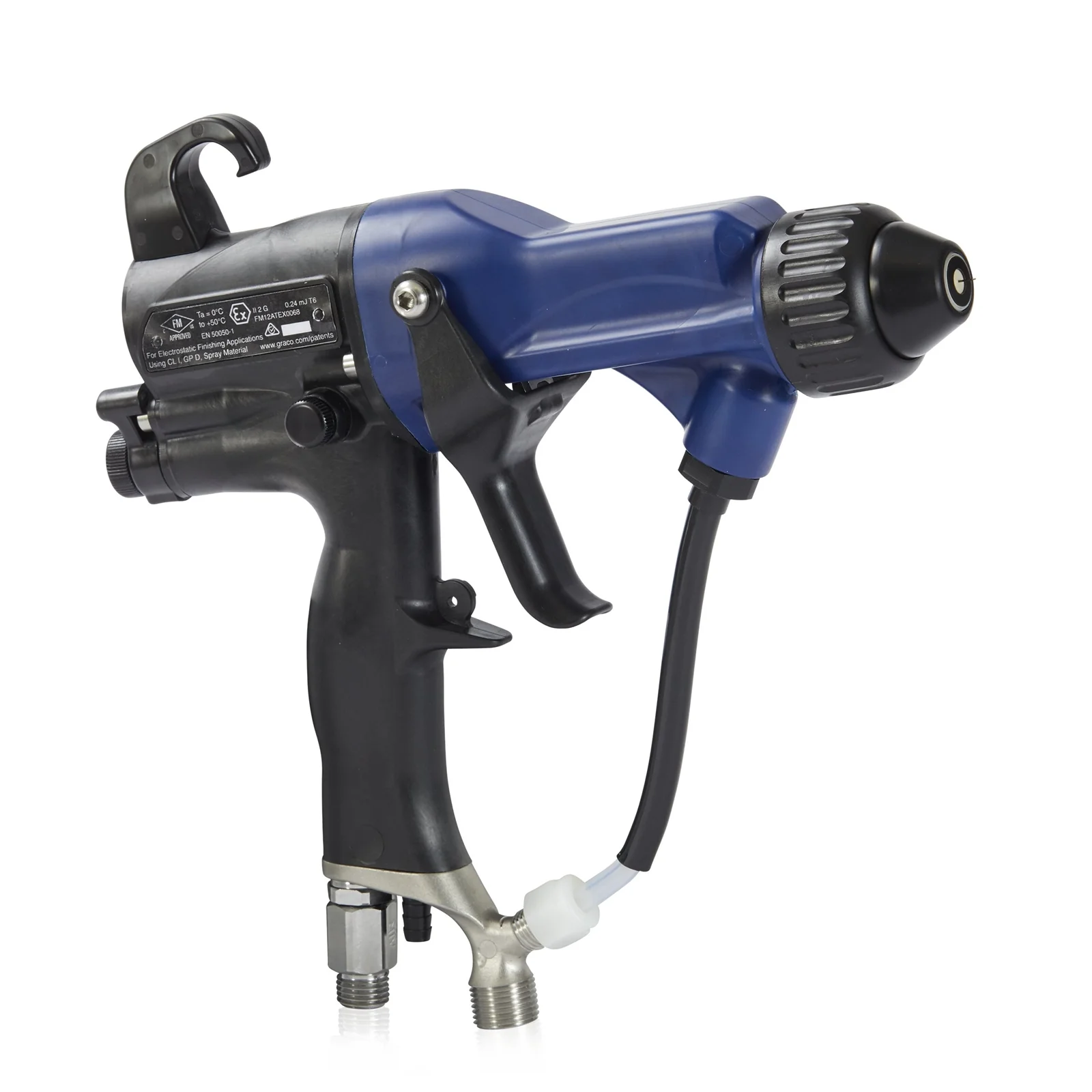 Pro Xp60 Air Spray Manual Electrostatic Gun, 60 kV, standard display, round spray nozzle/air cap medium pattern - Ysert