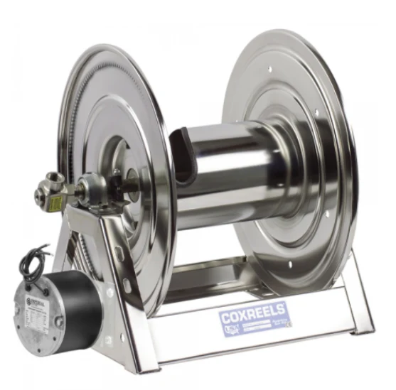 Motor Driven Stainless Steel Hose Reel - 3000 PSI - 1125 Series SP Finish - Ysert