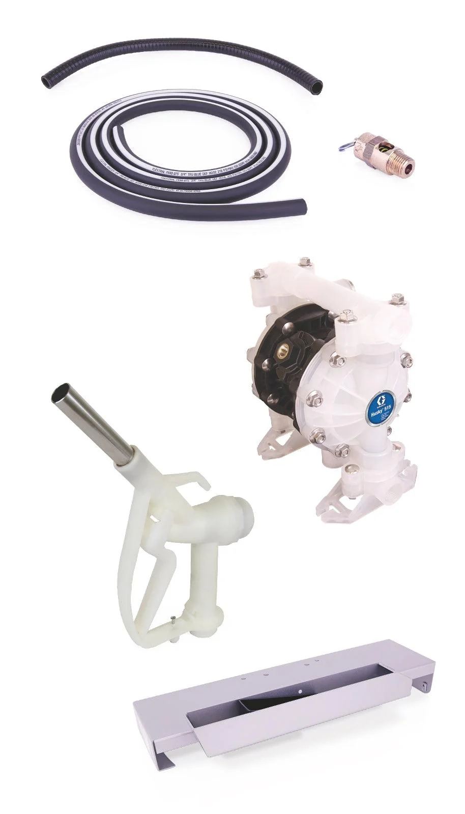 SD™ Blue Pump Drum Package - 2 ft (0.61 m) Suction Hose Length - Manual Nozzle - SST Clamp Fittings - Ysert