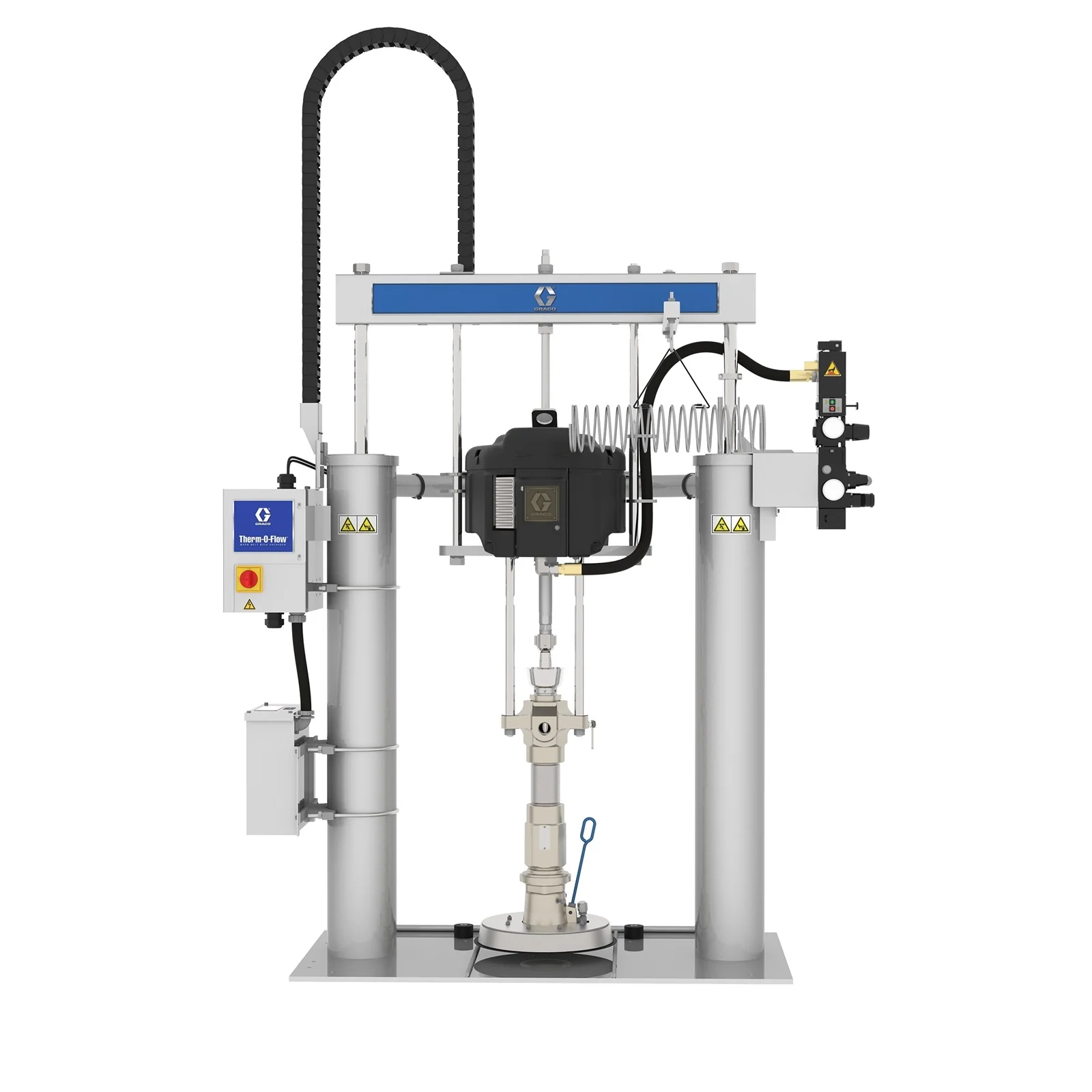 36:1 TOFw Check-Mate MaxLife, Ambient, 55 Gal (200L) D200s, 16 Gal (60L) Carbon Steel/Aluminum Platen, PTFE Nitrile, 240V, No ADM - Ysert