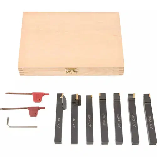 Grizzly T10294 - 7 Piece Indexable Carbide Set 1/2