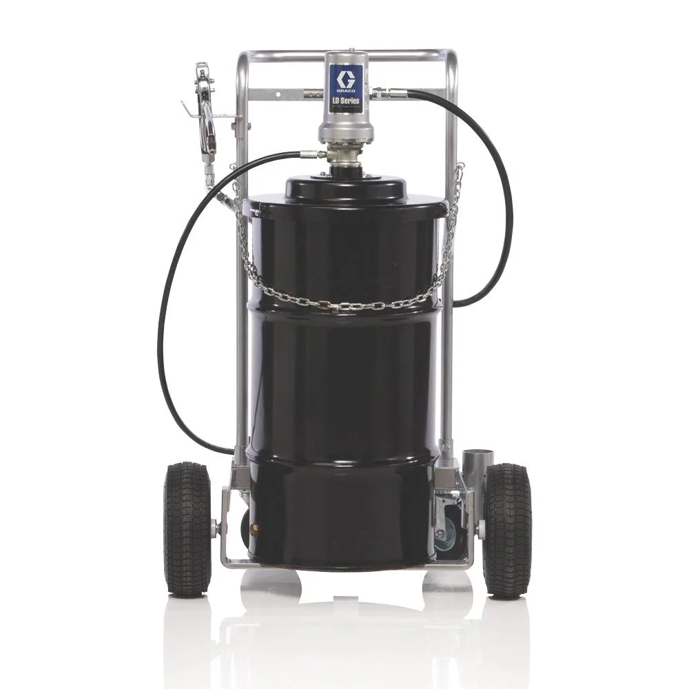 Graco LD Series 50:1 120 lb (54 kg) Grease Cart Mounted CE Pump Package - BSPT - Ysert